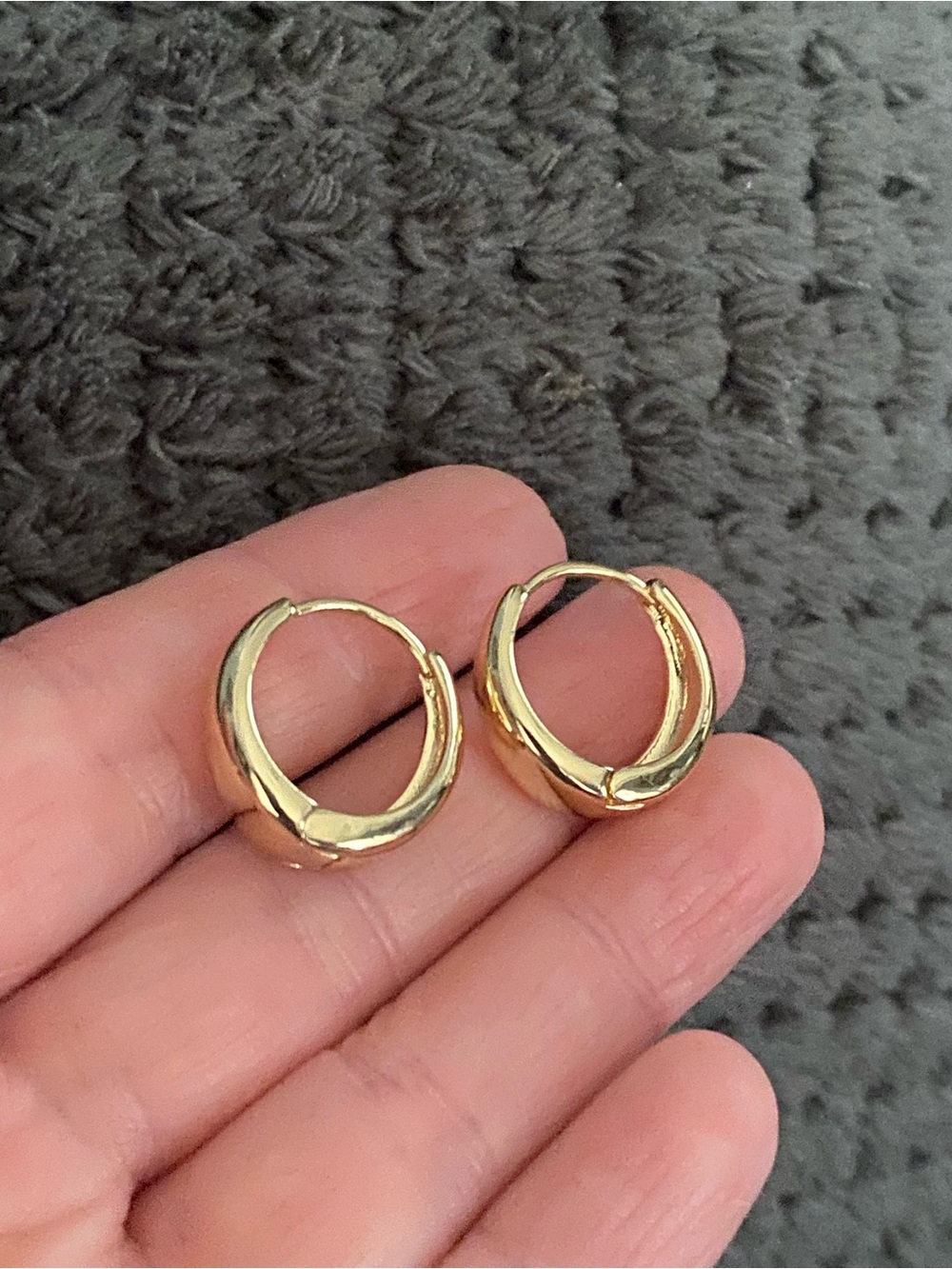 Oval hoop earrings